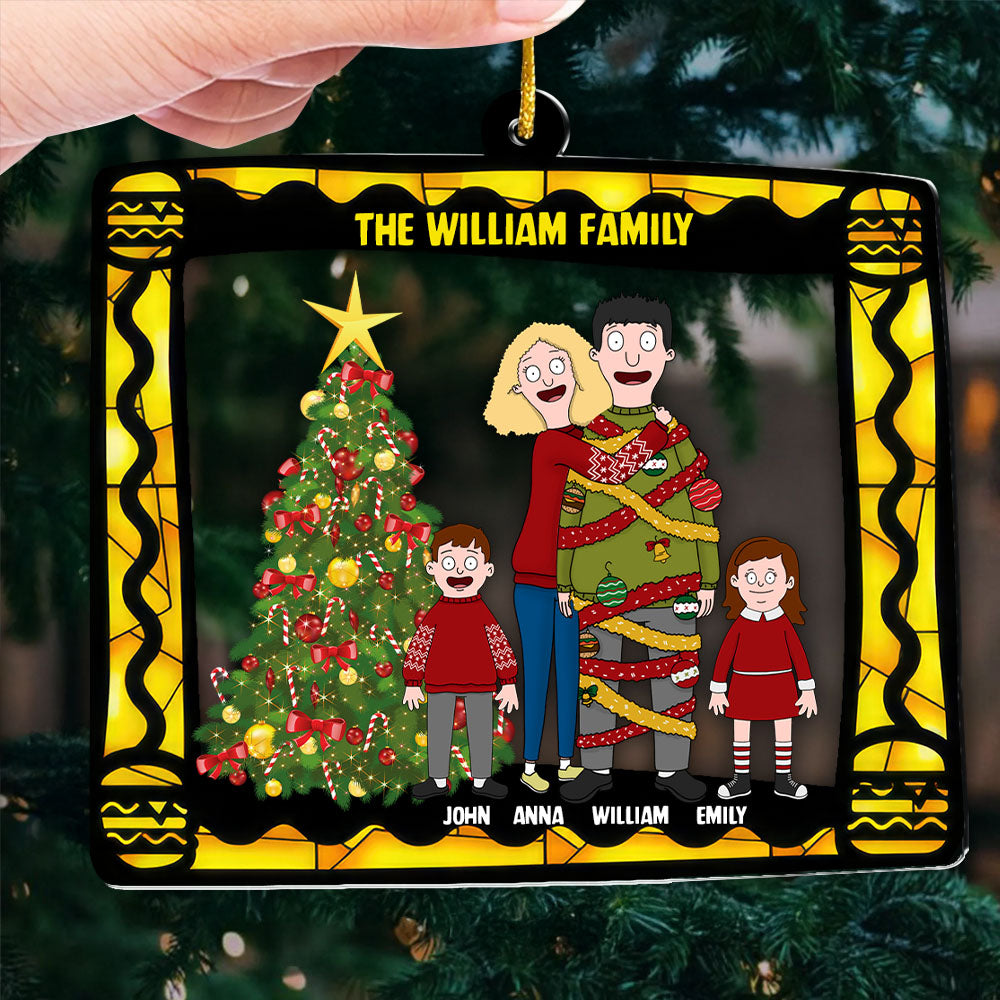 Personalized Burgers Merry Christmas Acrylic Ornament Gift for Family