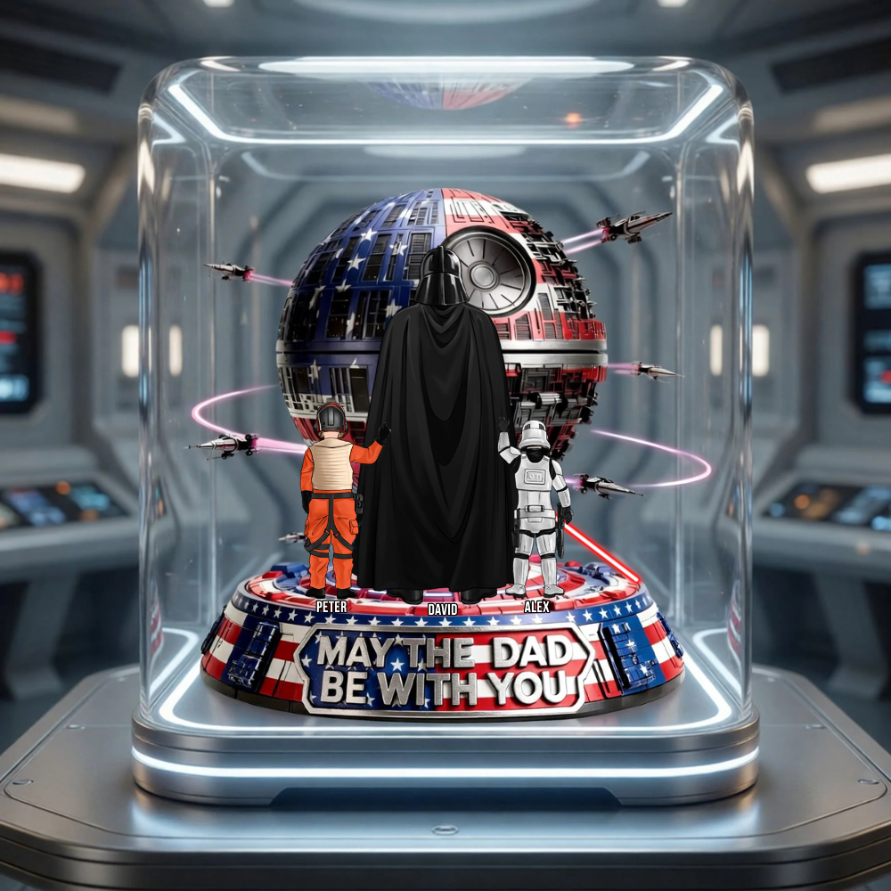 Personalized Acrylic Plaque Gift for Dad with Sci-Fi Theme