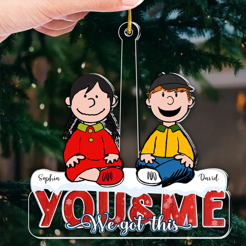 Personalized Acrylic Couple Ornament You & Me Gift for Anniversary