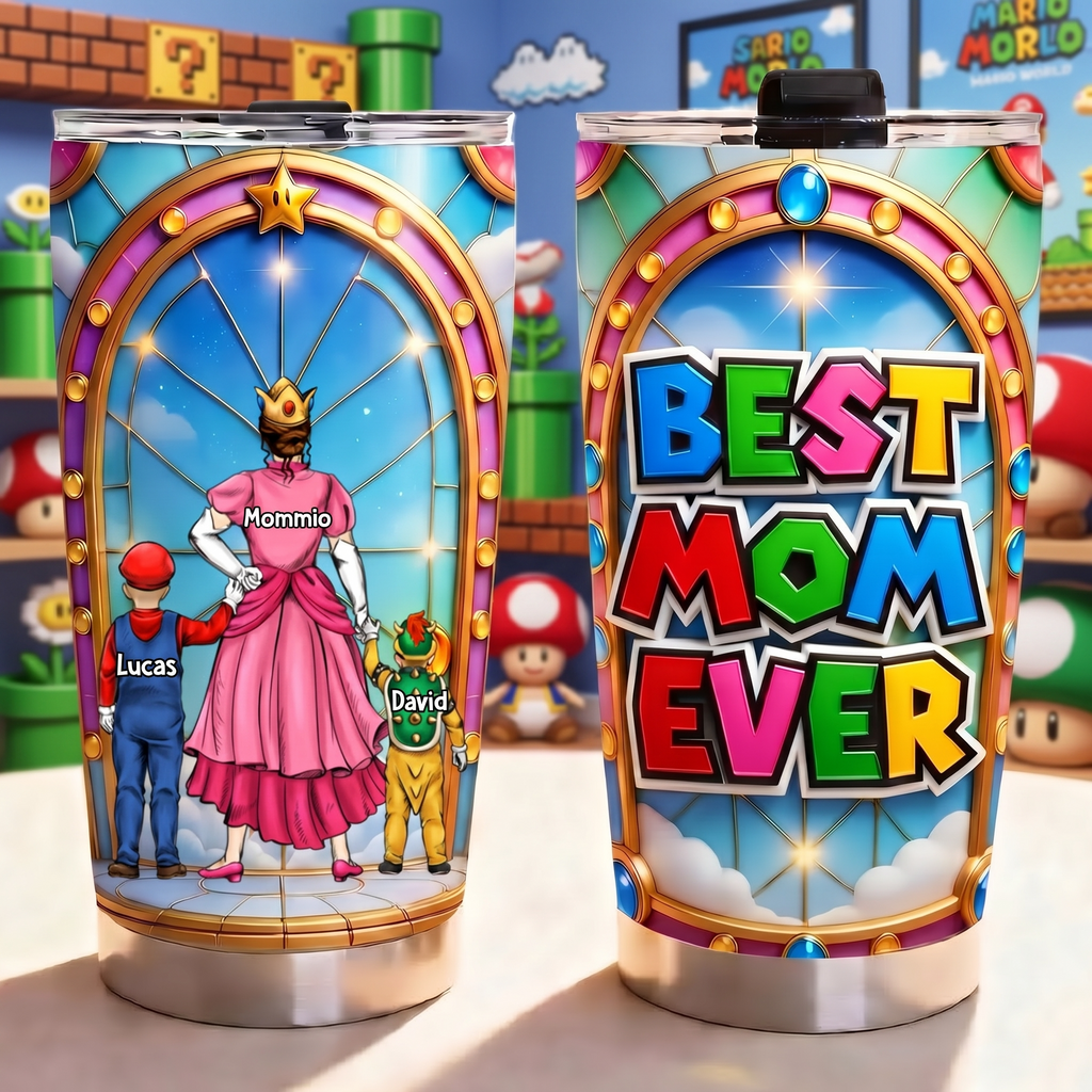 Personalized Best Mom Ever Tumbler Custom Name Gift for Mom