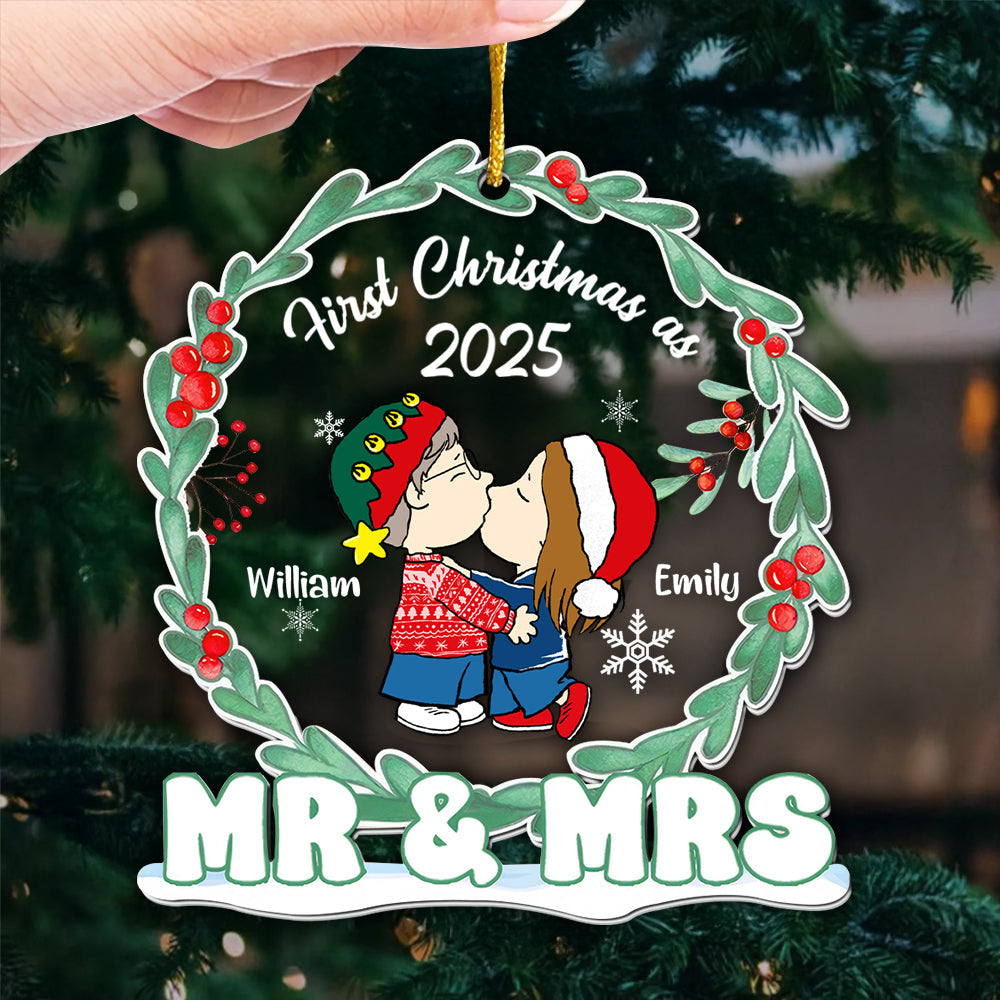 Personalized First Christmas Acrylic Ornament for Couple Gift 2025