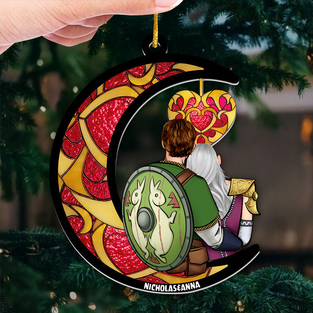 Personalized Kissing Couple Acrylic Ornament Gift for Couples