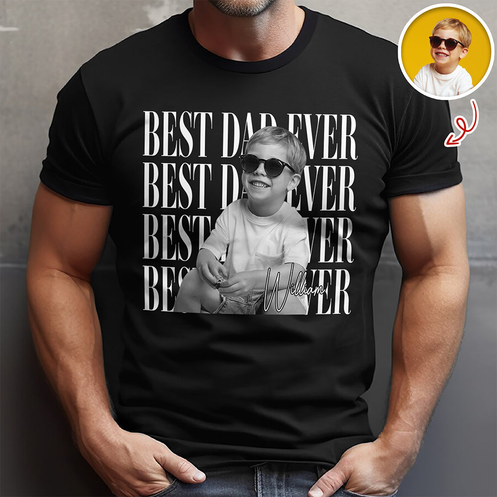 Personalized Vintage Photo T-Shirt Best Dad/Mom Ever Gift HN590 - Tshirt GradoCreations