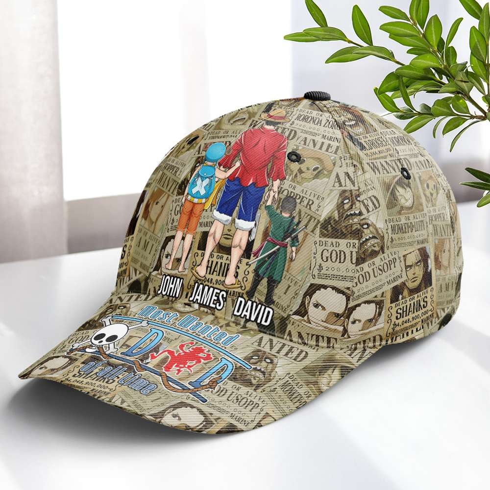 Personalized Pirate Adventure Classic Cap Gift for Dad - Anime Style