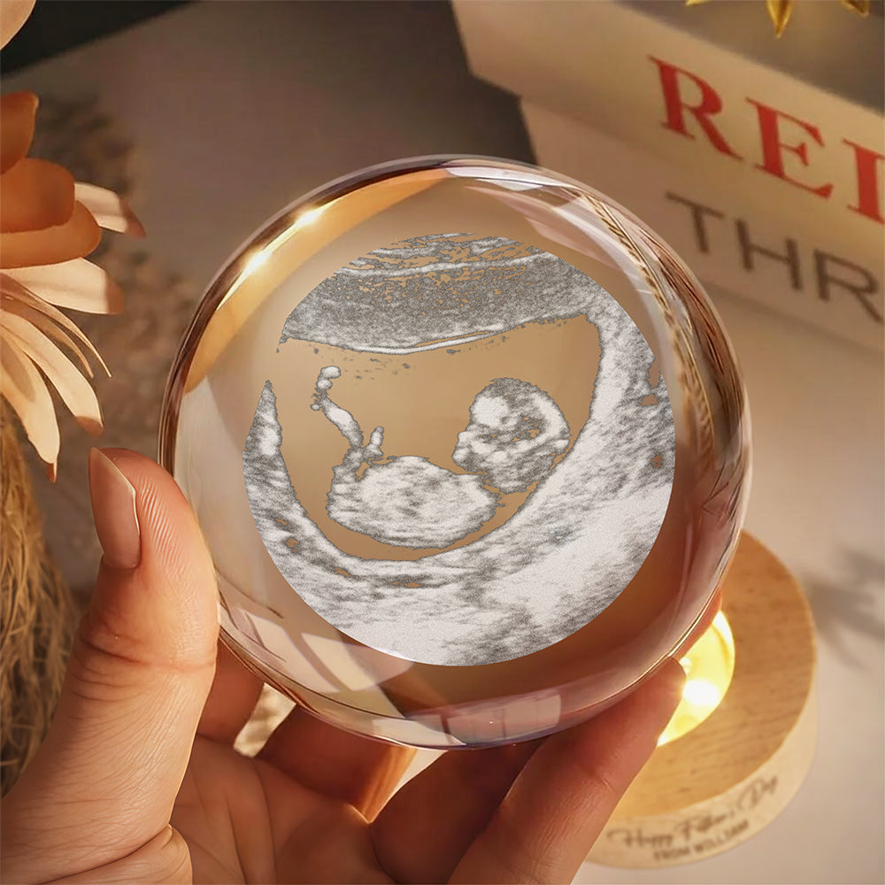 Personalized Engraved 3D Crystal Ball LED Night Light Gift for Dad Engraved 3D Crystal Ball LED Night Light GradoCreations