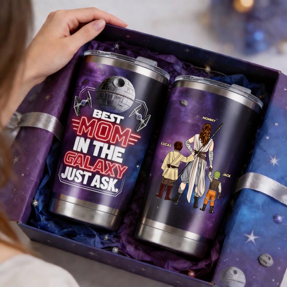 Personalized Best Mom In The Galaxy Tumbler Gift for Mom