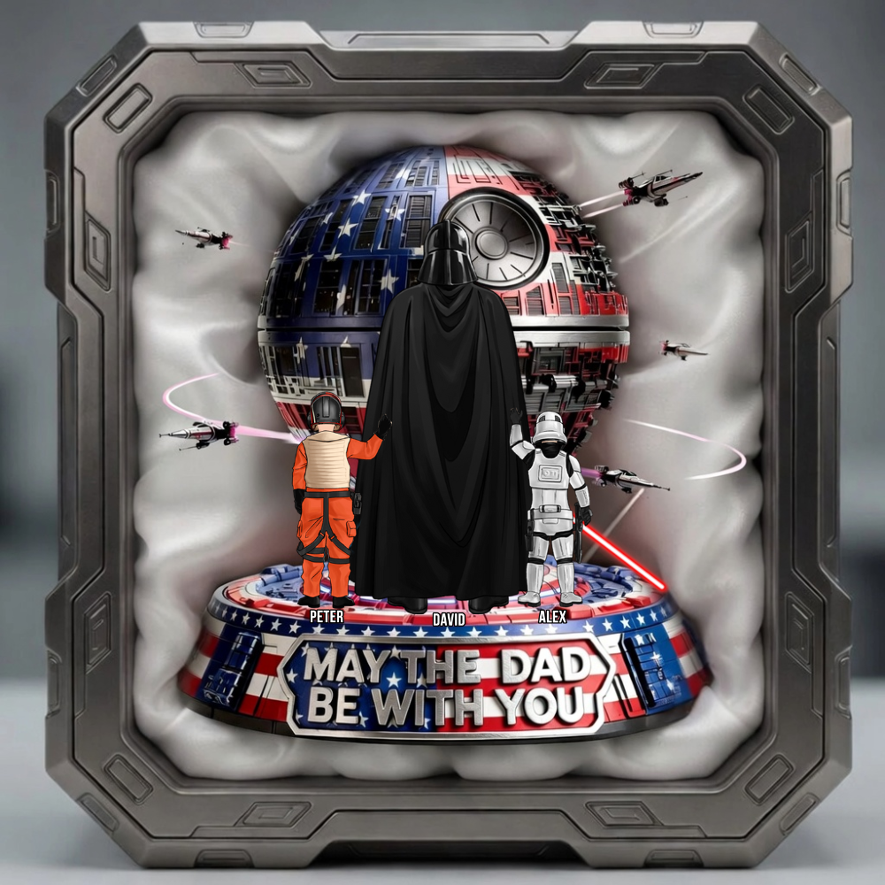 Personalized Acrylic Plaque Gift for Dad with Sci-Fi Theme