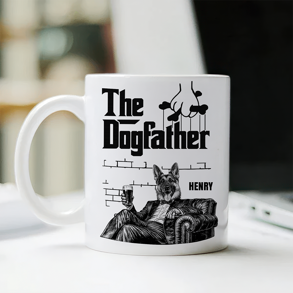 Personalized Dog Father Mug Custom Photo Gift for Dad HN590 - mug GradoCreations