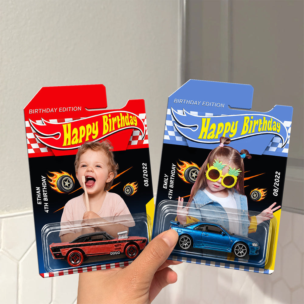 Personalized Hot Wheels Photo Car Gift Custom for Kids HN590 - Hot Wheels GradoCreations