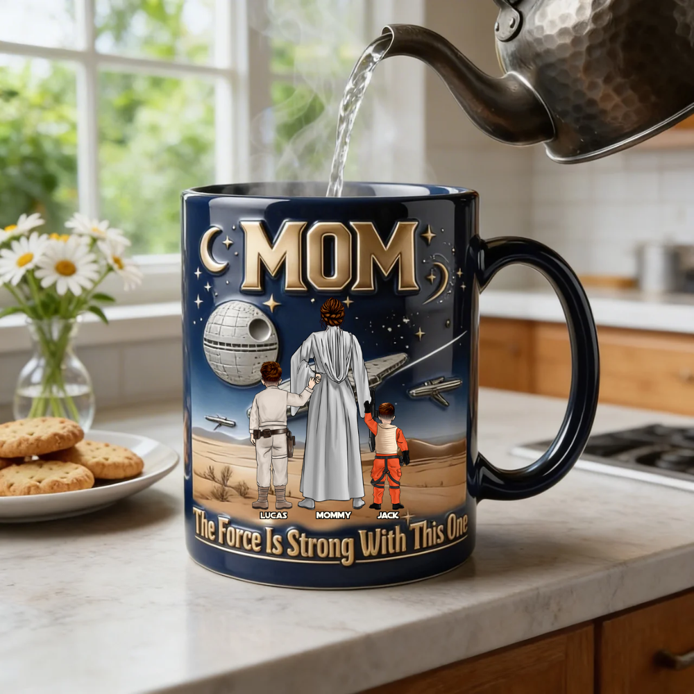Personalized Star Wars Mom Mug with Kids Names - Unique Gift for Mother's Day Mug GradoCreations