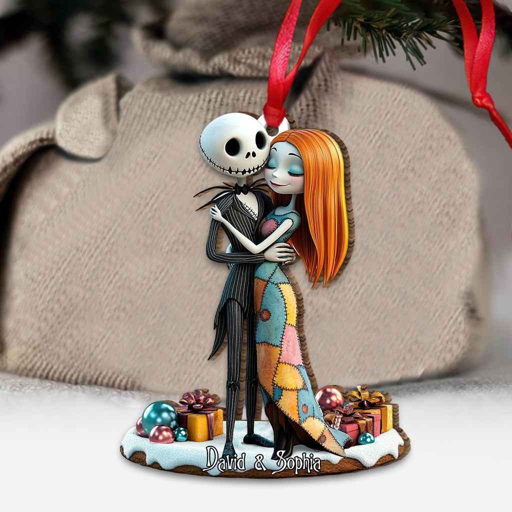 Personalized Spooky Couple Acrylic Ornament Custom Name Gift