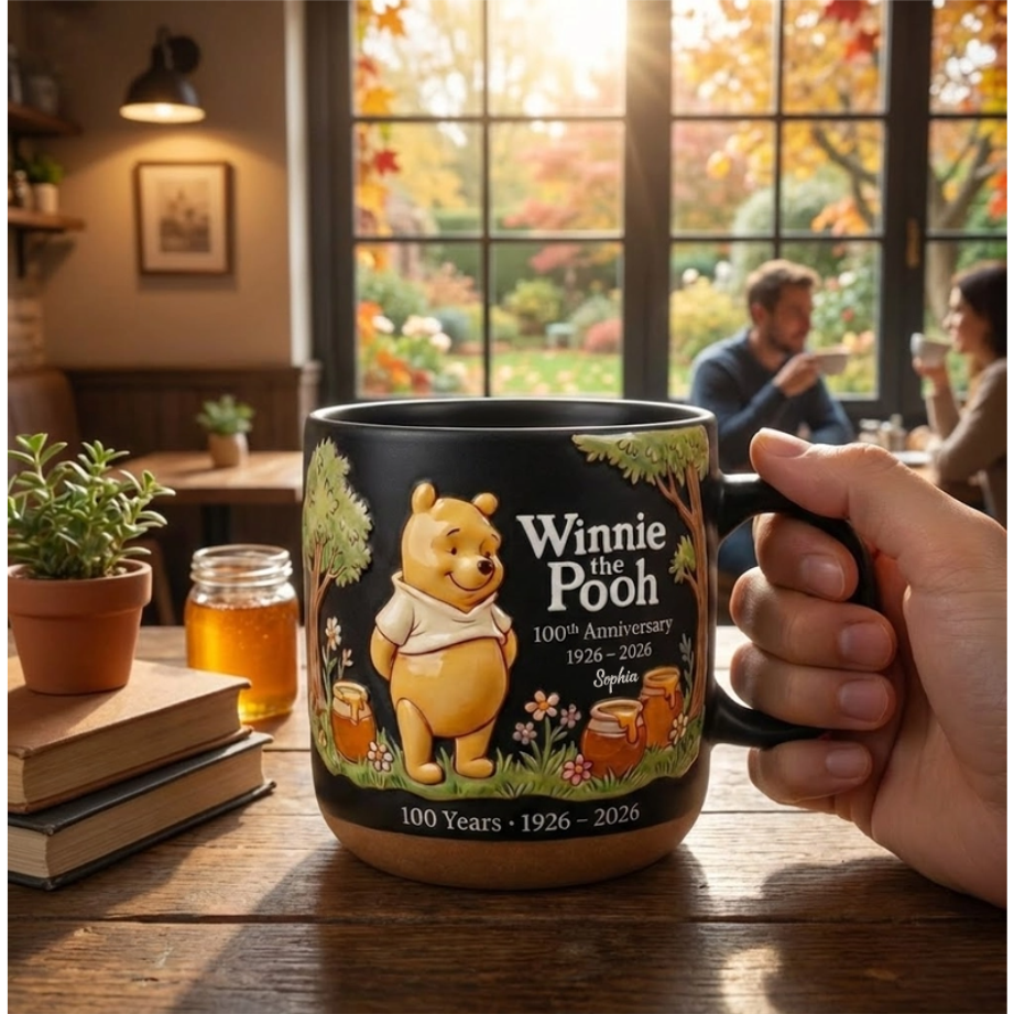 Personalized Winnie the Pooh 100th Anniversary Mug Gift for Movie Fans