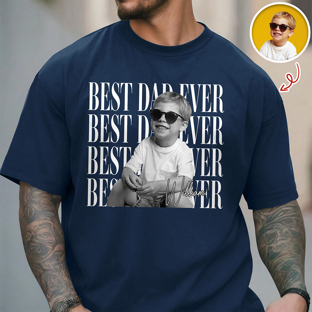 Personalized Vintage Photo T-Shirt Best Dad/Mom Ever Gift HN590 - Tshirt GradoCreations