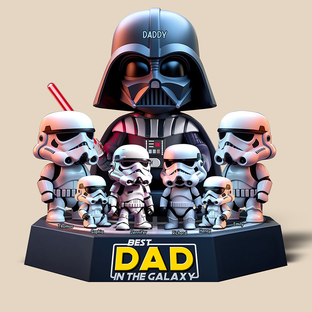 Personalized Acrylic Plaque 'Best Dad in Galaxy' Custom Gift for Father's Day