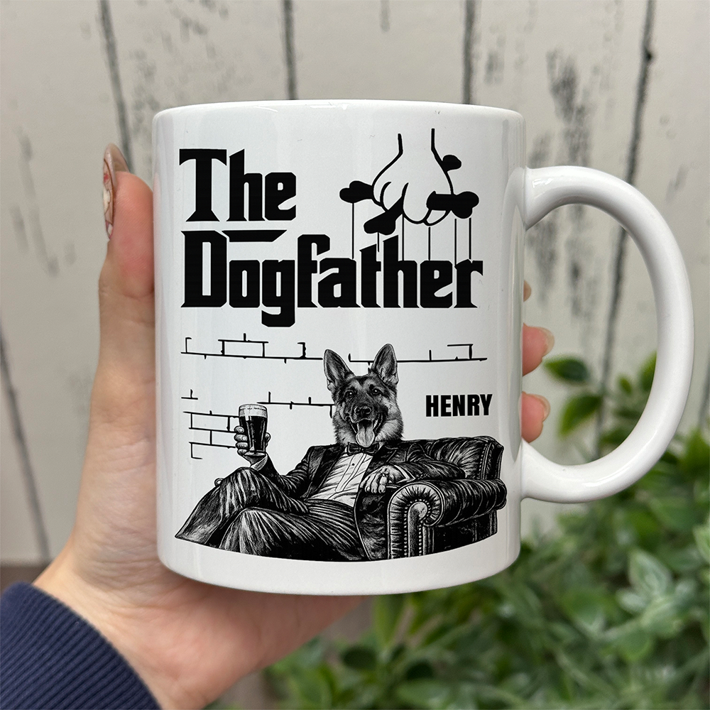 Personalized Dog Father Mug Custom Photo Gift for Dad HN590 - mug GradoCreations