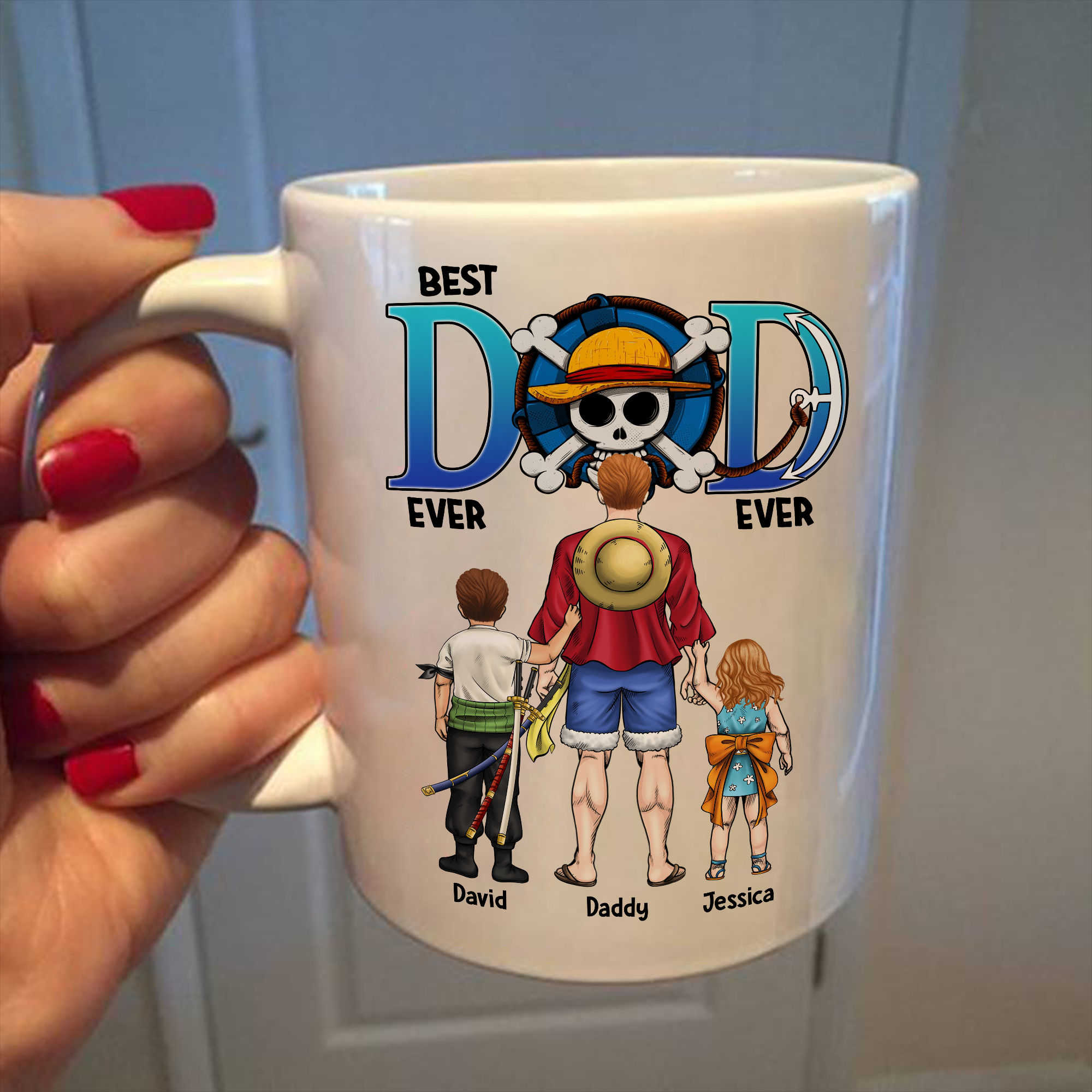 Personalized Best Dad Ever Mug Custom Name for Father