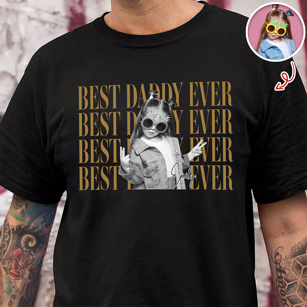 Personalized Vintage Photo T-Shirt Best Dad/Mom Ever Gift HN590 - Tshirt GradoCreations
