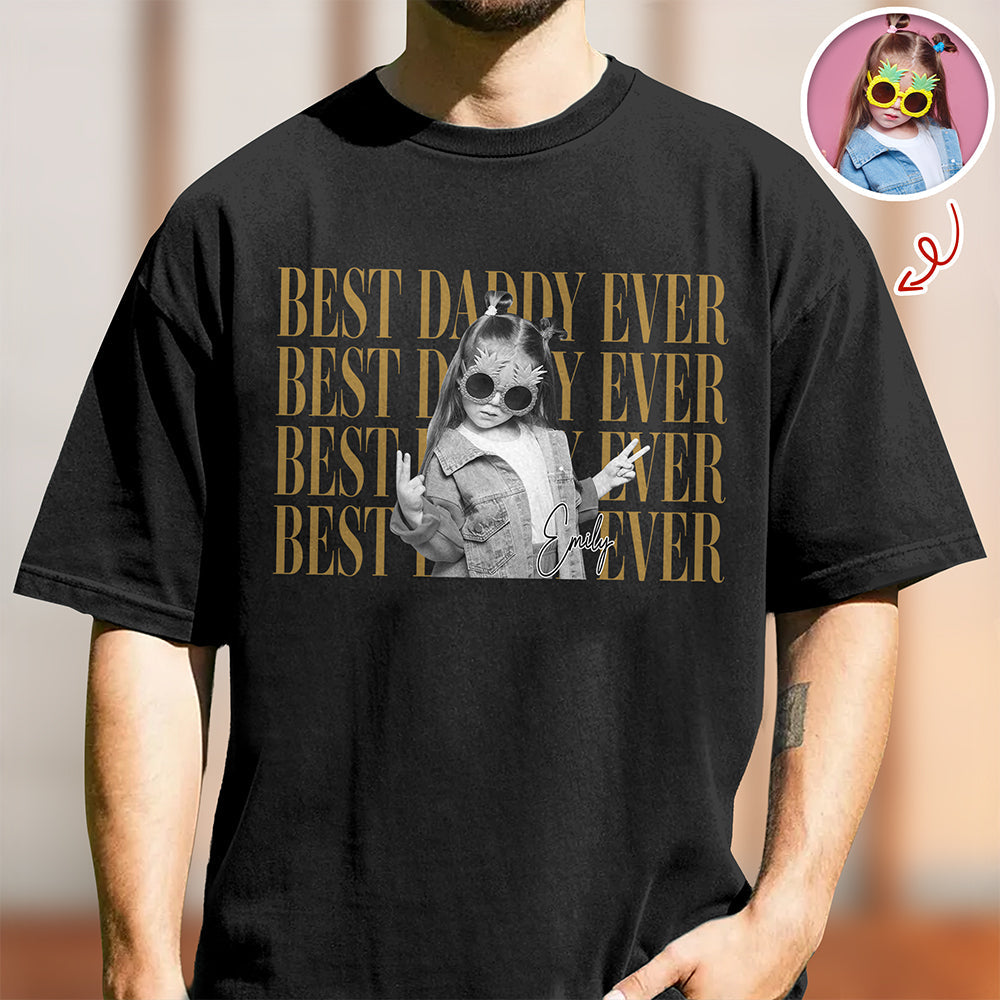 Personalized Vintage Photo T-Shirt Best Dad/Mom Ever Gift HN590 - Tshirt GradoCreations