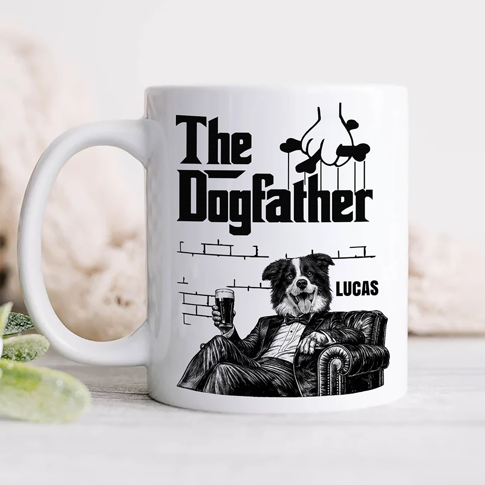 Personalized Dog Father Mug Custom Photo Gift for Dad HN590 - mug GradoCreations