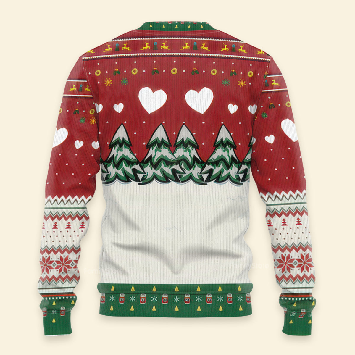 Personalized Christmas Ugly Sweater for Couples - Custom Name Gift for Husband and Wife