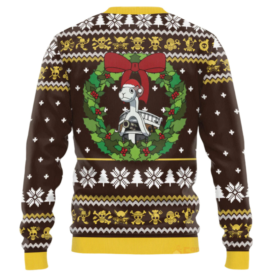 Personalized Ugly Christmas Sweatshirt for Dad with Straw Hat Pirates Design
