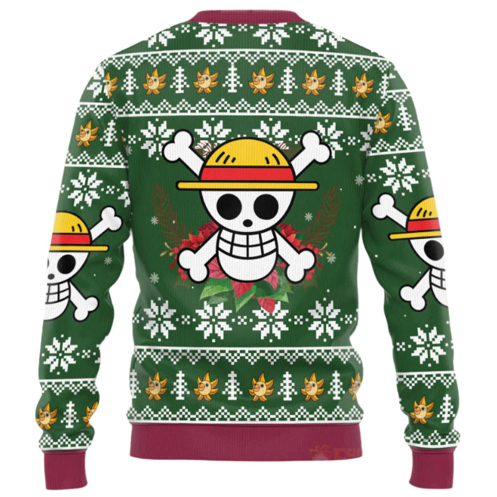 Personalized Family Green Pattern Ugly Sweater Gift for Dad