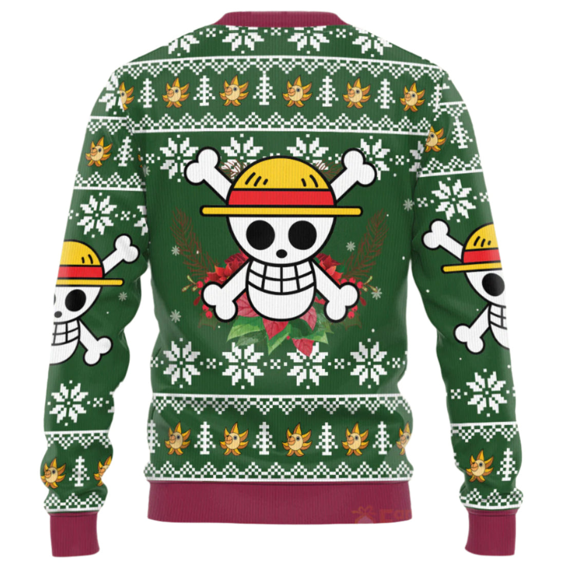 Personalized Family Green Pattern Ugly Sweater Gift for Dad