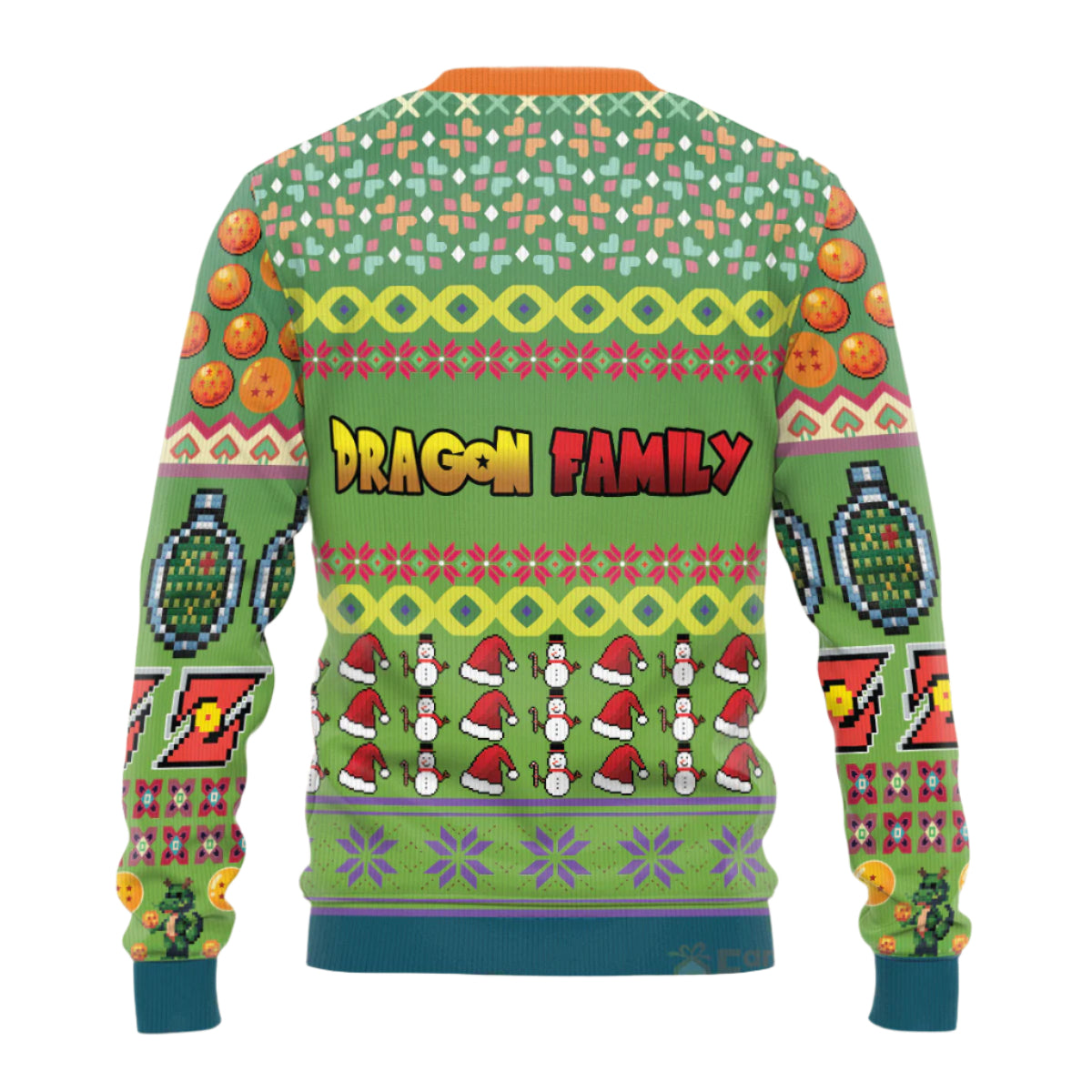Personalized Christmas Ugly Sweater for Dad, Grandpa, Husband - Custom Cartoon Design
