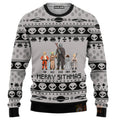 Personalized Alien Ugly Sweater Custom Name Gift for Dad