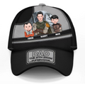 Personalized Dad Cap with Cartoon Family Design Gift for Father's Day