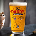 Personalized Beer Glass This Dad Belongs To Gift for Father HN590 - Print Beer Glass GradoCreations