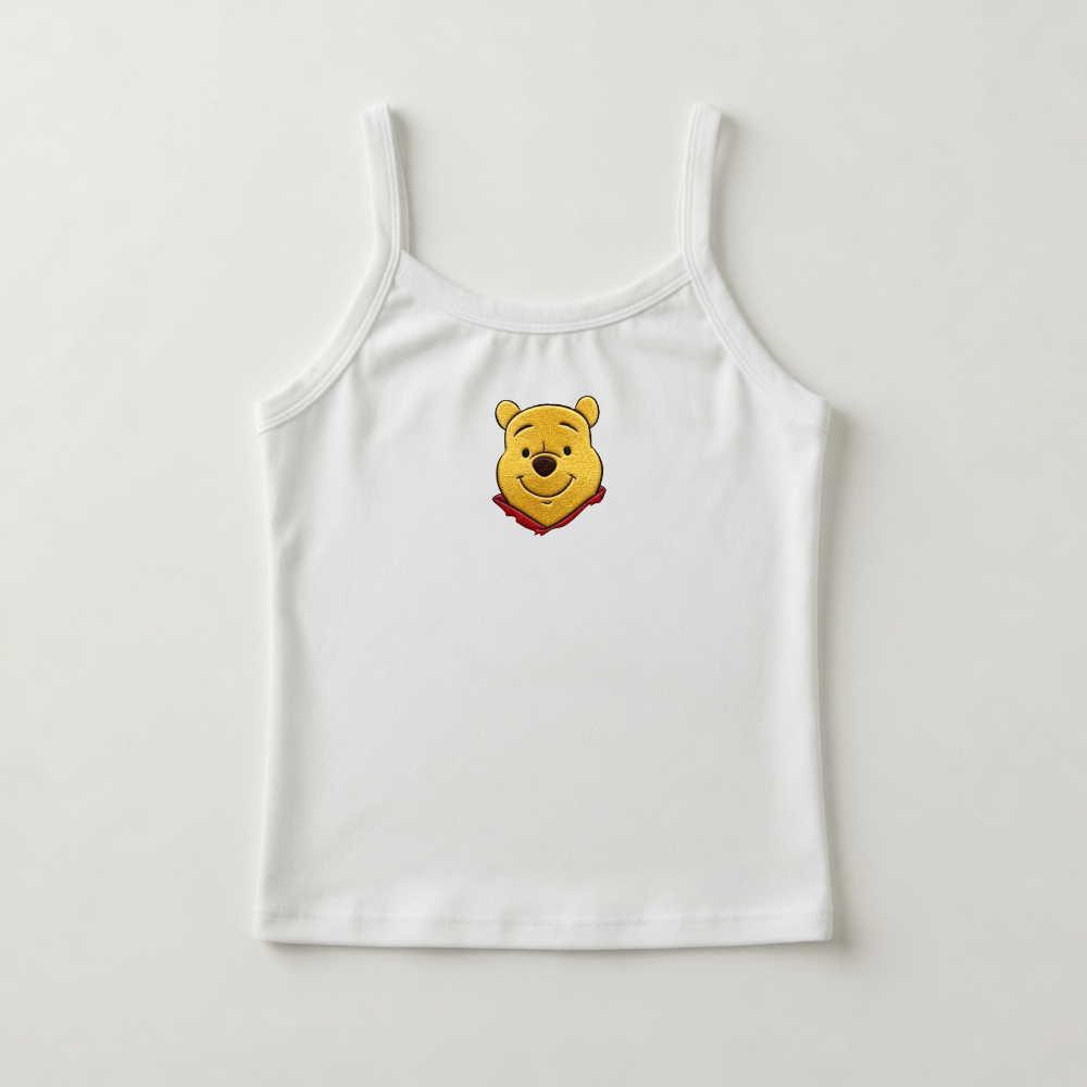 Personalized Embroidery Tank Top with Honey Bear Design for Her - Summer Gift for Movie Fans