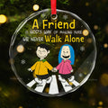 Personalized Friendship Glass Ornament Custom Quote Gift