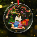 Personalized Glass Ornament Cute Peanut Couple Gift for Him/Her