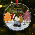 Personalized Glass Ornament My Favorite Place to Be Gift for Couple