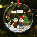 Personalized Glass Ornament Unique Couple Gift for Christmas