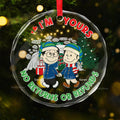 Personalized Glass Ornament with Custom Name | Unique Couple Gift
