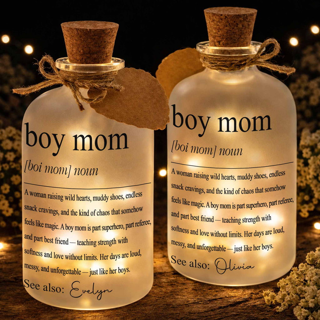 Personalized Short Bottle Light for Boy Mom Custom Gift Short Bottle Light GradoCreations
