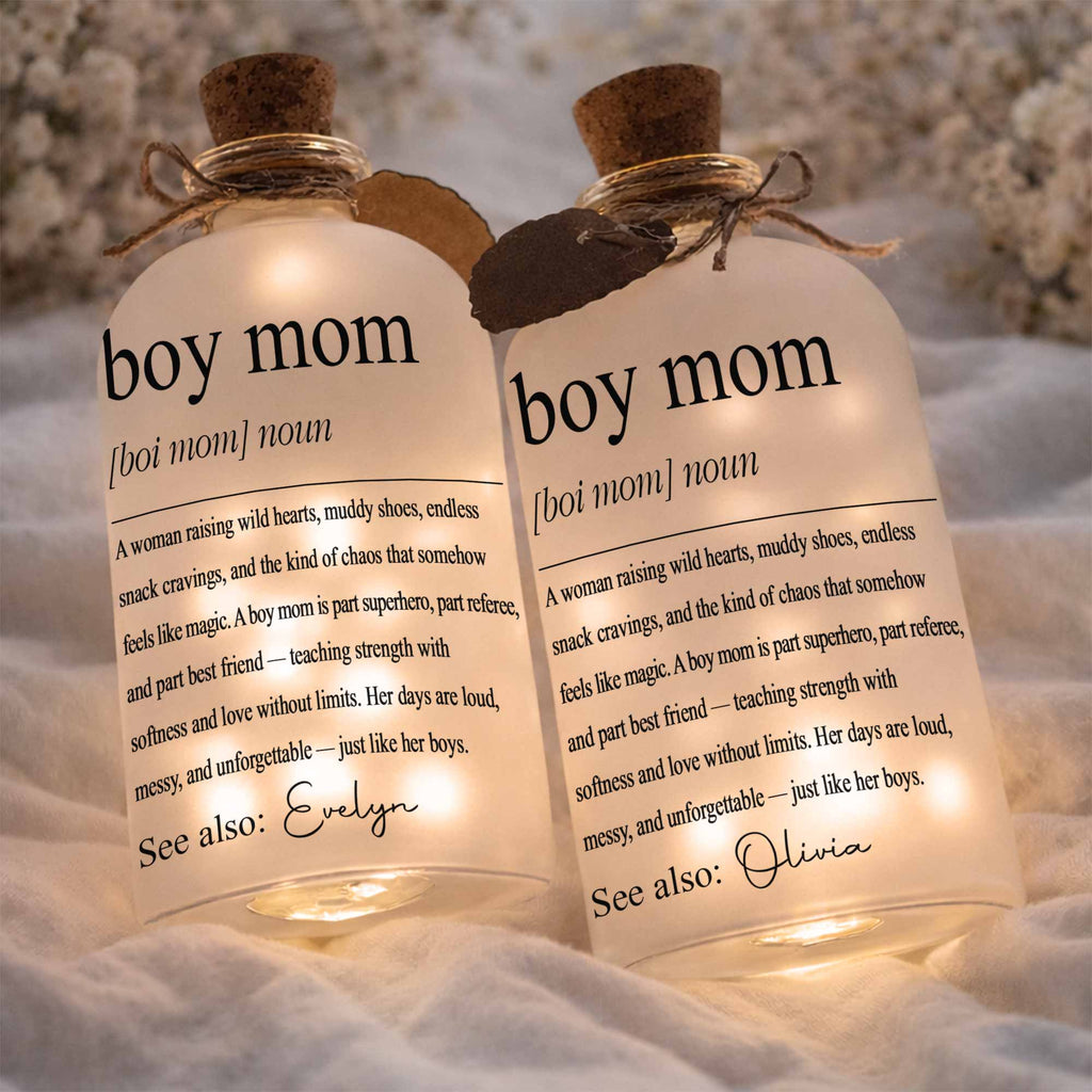 Personalized Short Bottle Light for Boy Mom Custom Gift Short Bottle Light GradoCreations