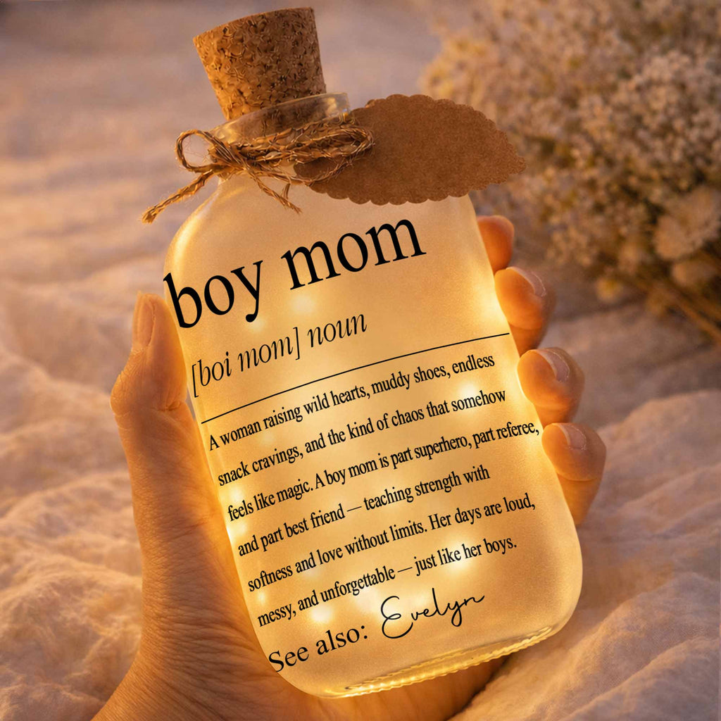Personalized Short Bottle Light for Boy Mom Custom Gift Short Bottle Light GradoCreations