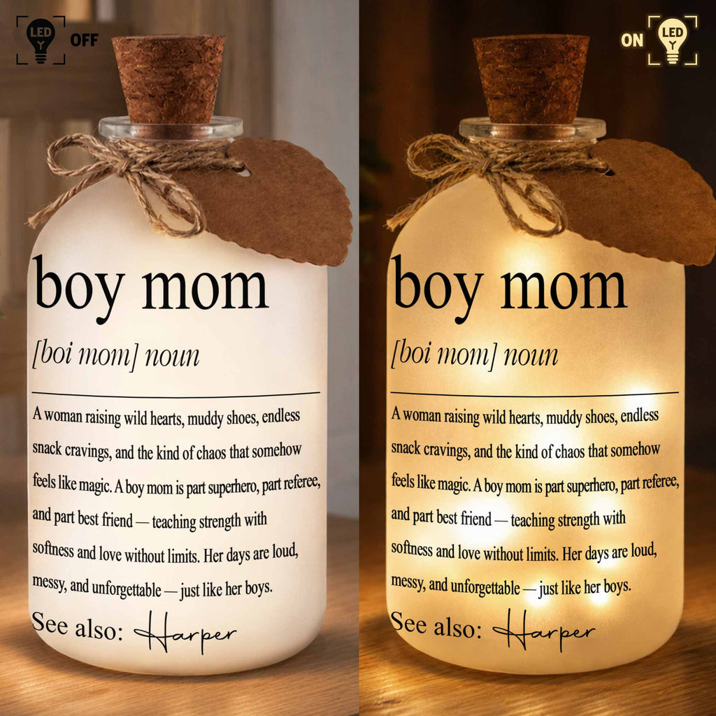 Personalized Short Bottle Light for Boy Mom Custom Gift Short Bottle Light GradoCreations