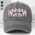 Personalized Washed Denim Cap Custom Name Gift for Mom Washed Denim Cap GradoCreations