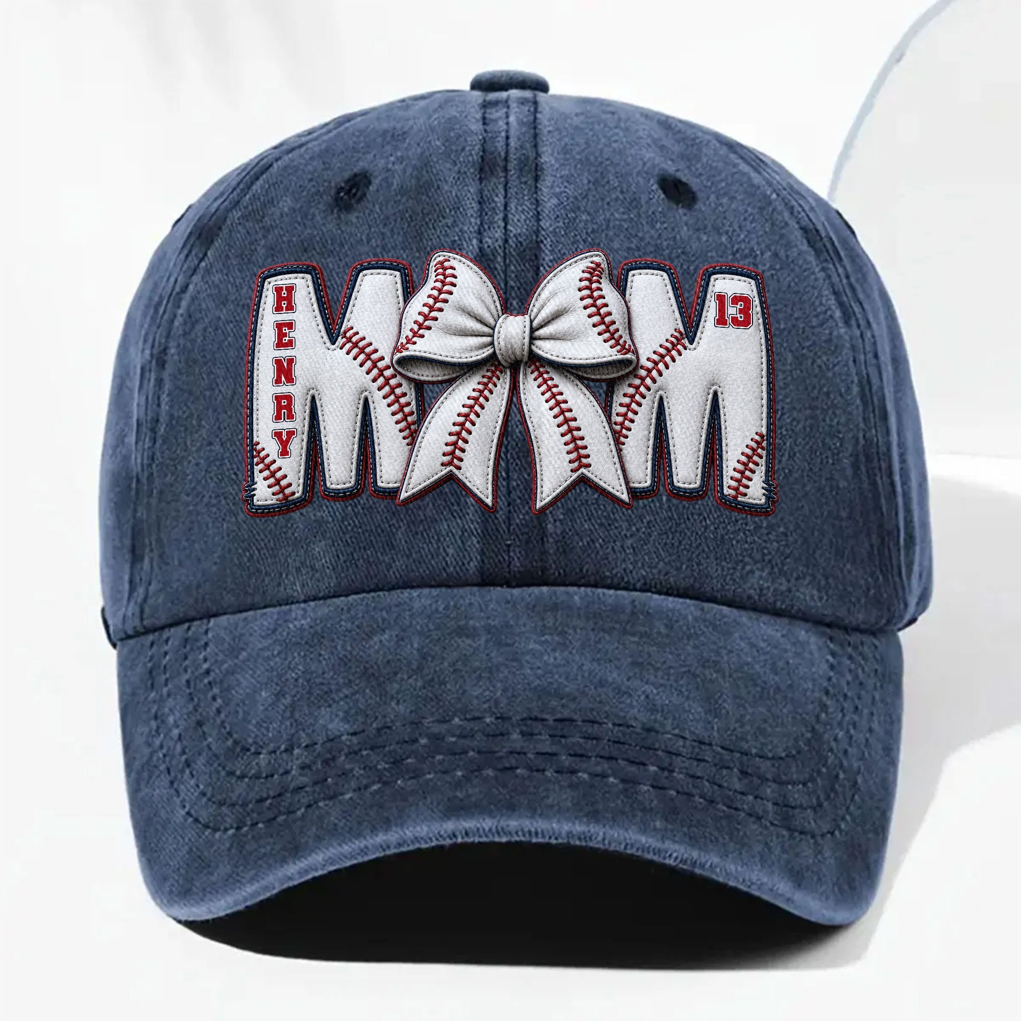 Personalized Washed Denim Cap Custom Name Gift for Mom
