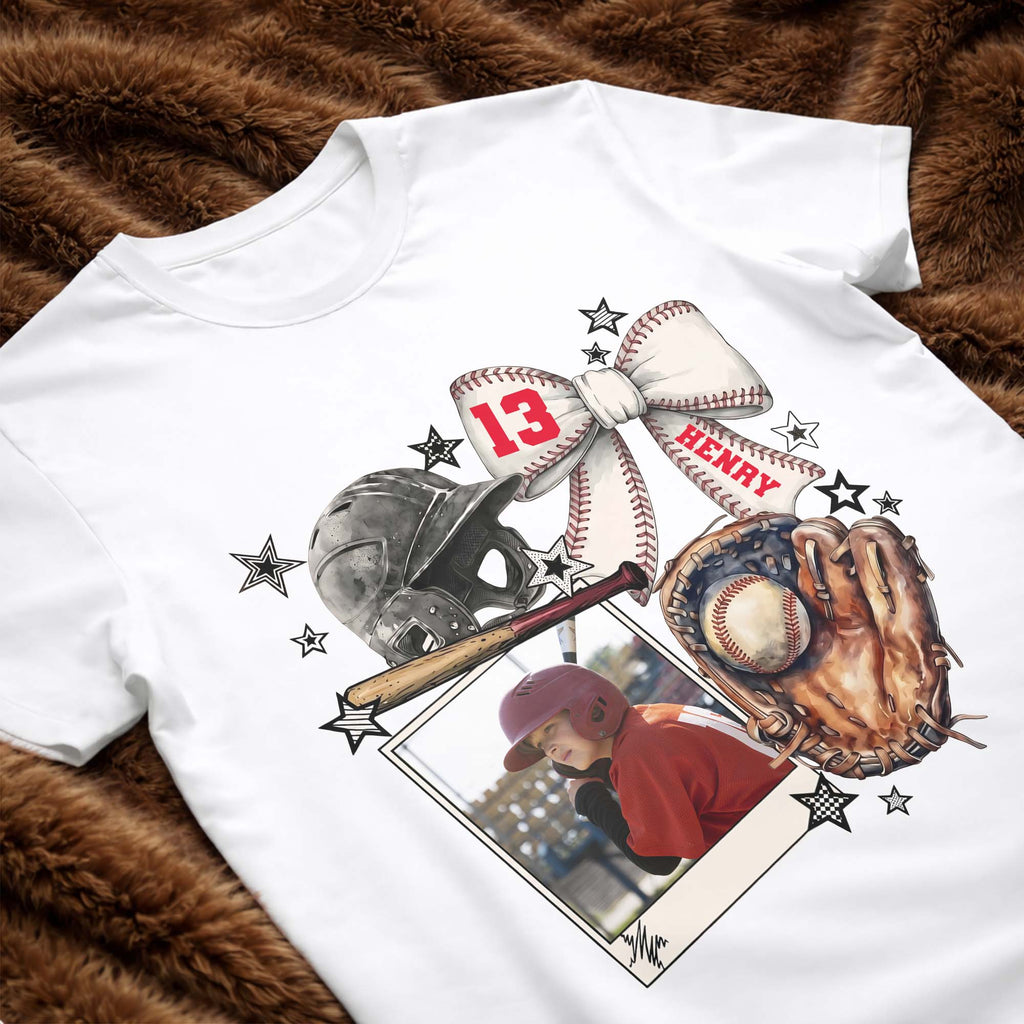 Personalized Baseball T-shirt Hoodie Custom Photo Gift for Mom Shirt GradoCreations