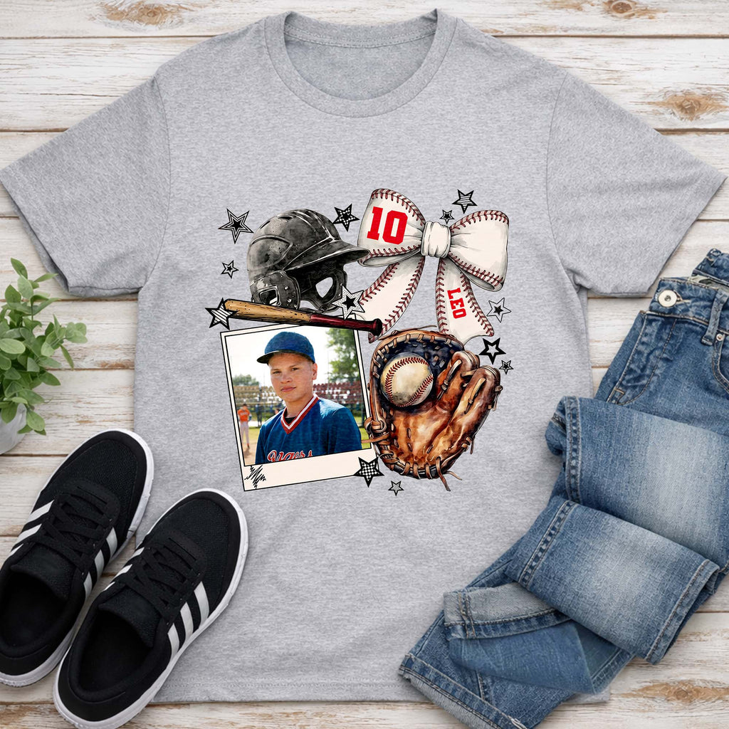 Personalized Baseball T-shirt Hoodie Custom Photo Gift for Mom Shirt GradoCreations
