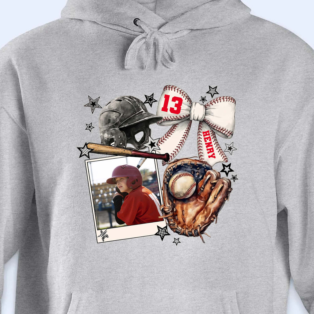 Personalized Baseball T-shirt Hoodie Custom Photo Gift for Mom Shirt GradoCreations
