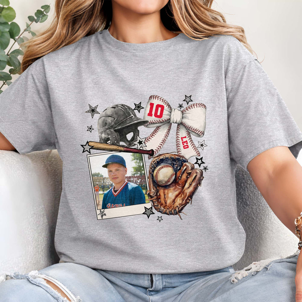 Personalized Baseball T-shirt Hoodie Custom Photo Gift for Mom Shirt GradoCreations