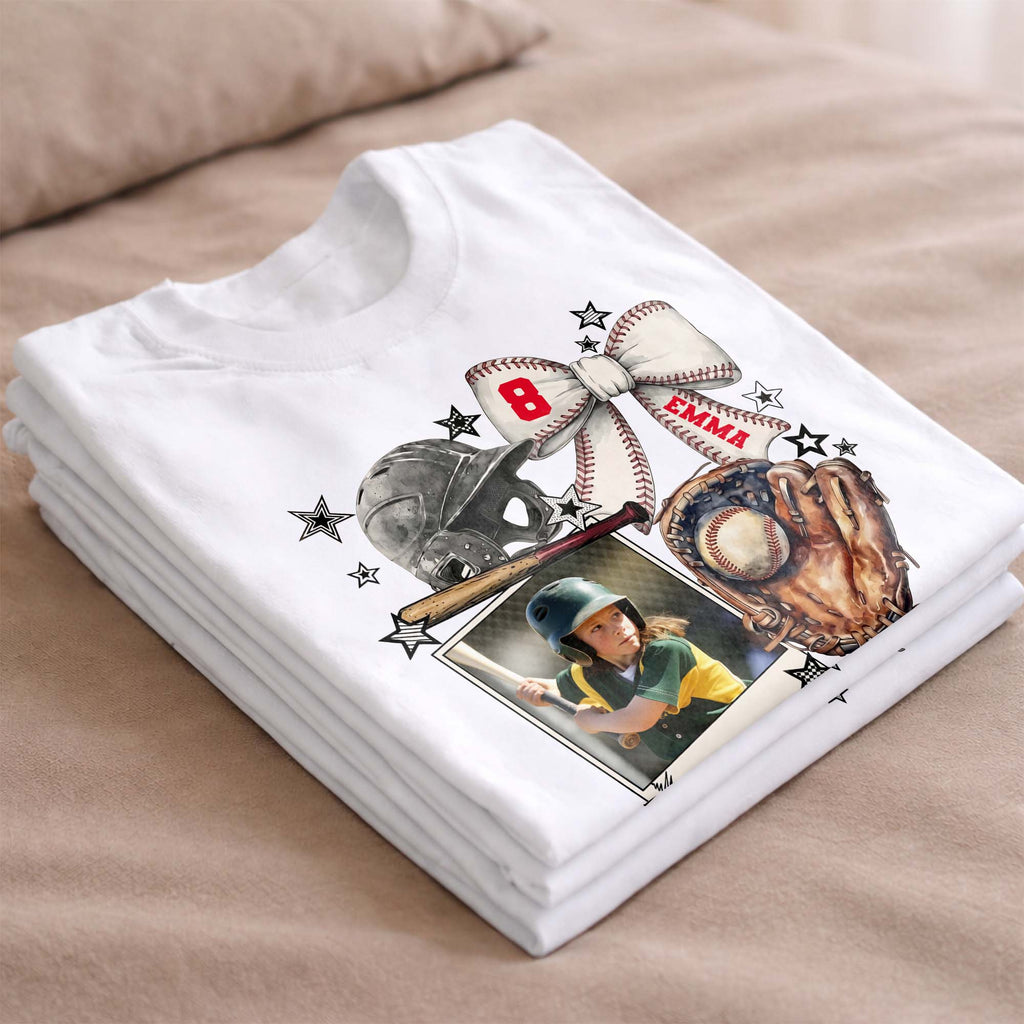 Personalized Baseball T-shirt Hoodie Custom Photo Gift for Mom Shirt GradoCreations