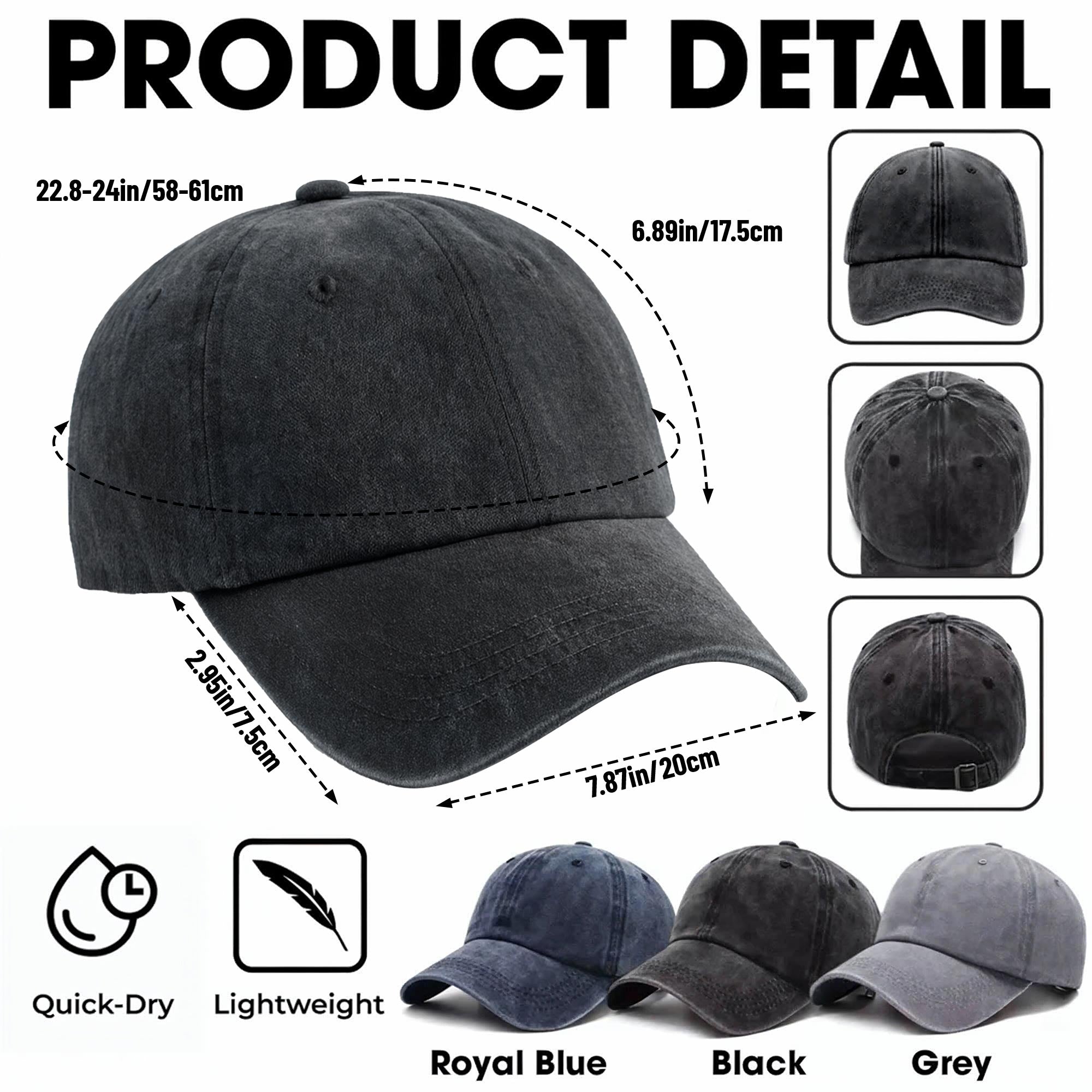 Personalized Washed Denim Cap Custom Soccer MOM Gift Washed Denim Cap GradoCreations