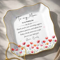 Personalized Lace Jewelry Dish Custom Name Gift for Mom Lace Square Jewelry Dish GradoCreations
